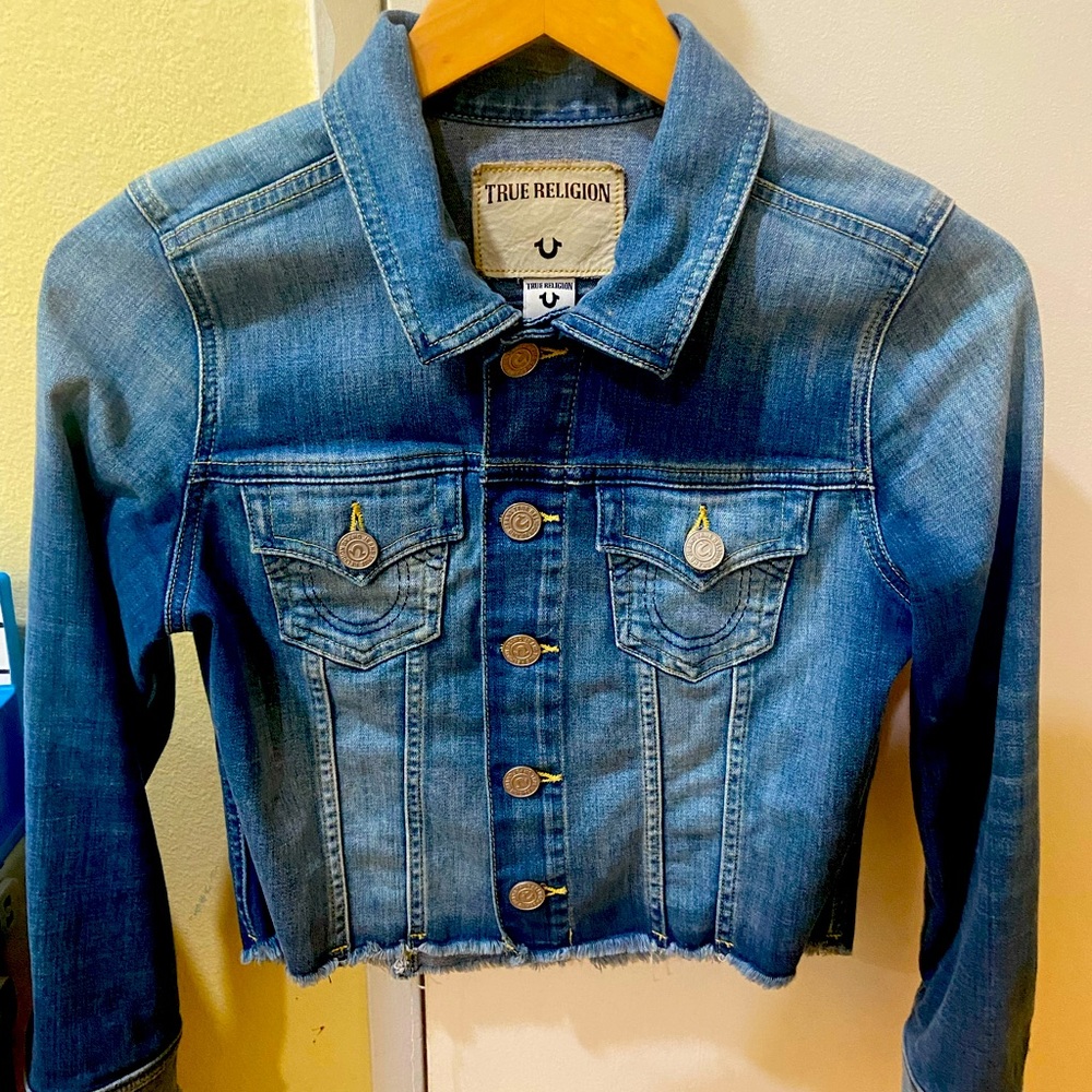 True Religion Crop Jean Jacket